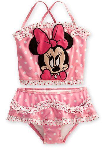 Disney Store Minnie Mouse Swimsuit Pink 2 Piece Tankini Swimwear For