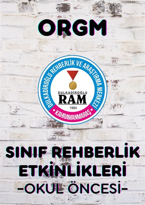 Okul Öncesi Sınıf Dulkadiroğlu RAM Sayfa 1 182 Çevrimiçi PDF