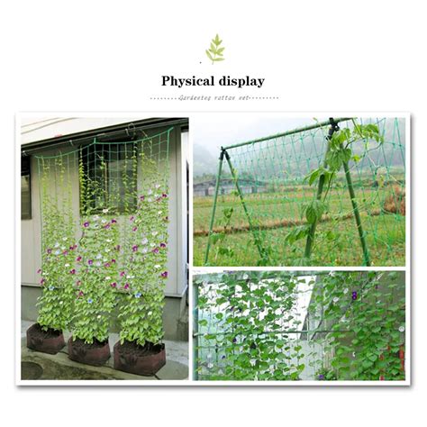 Garden Fencing Garden Green Nylon Trellis Netting Support Climbing Bean Plant Net Grow Fence Rf