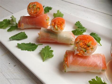 Adobo Down Under Aussie Asian Smoked Salmon Rice Paper Rolls