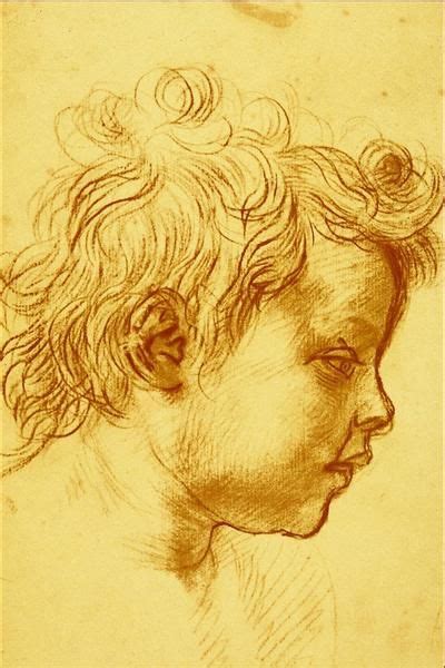 Cabeza de un niño Andrea del Sarto Portrait drawing Drawings