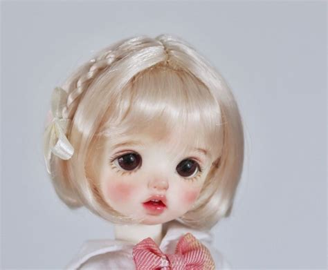 4 5 5 6 BJD Doll Wig Cute Blonde Doll Wig With Braides Fashion Blonde Hair Wig Black Wigs