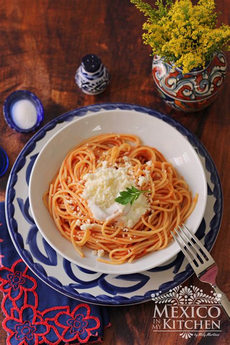 Mexican Spaghetti In Tomato Sauce Mexico In My Kitchen