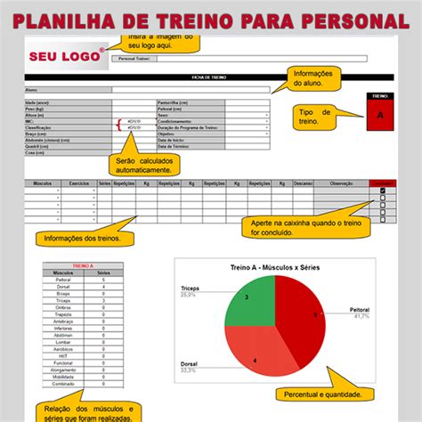 Planilha De Treino Em Excel Kit Personal Trainer Lucoxcl