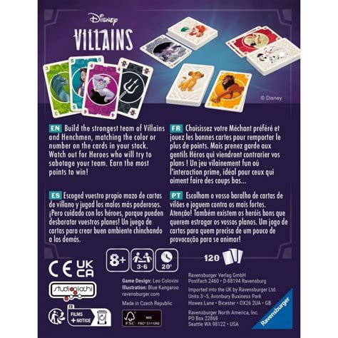 Es En Fr Pt Nuevo Disney Villains Juego De Mesa Cartas Espa Ol Ingl S