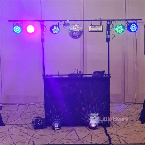Full Disco Lights Set Up Little Bears Party