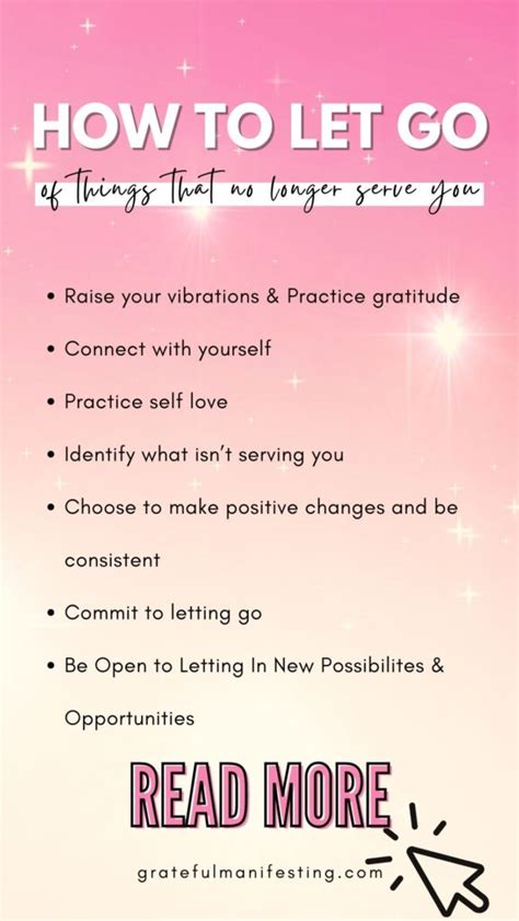 Heres How To Let Go Of What No Longer Serves You To Let In Create