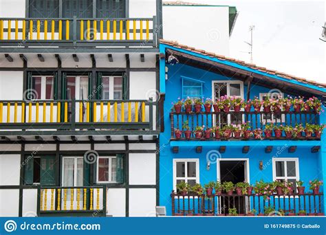 Buildings Houses And Architecture Of Hondarribia Basque Country Stock