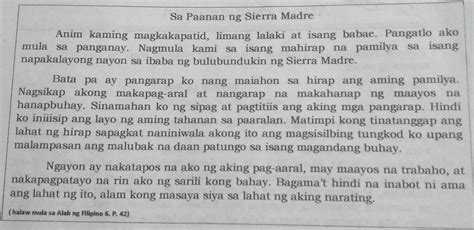 Karagdagang Gawain Panuto Sumulat Ng Dalawang Talata Na Binubuo Ng