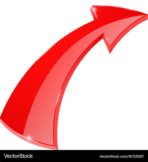 Red Arrow 3d Icon Royalty Free Vector Image Vectorstock