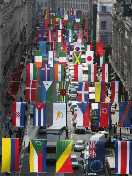 Amazing 156 Nations Represented For The Olympics Flags Go Up In London S Regent Street