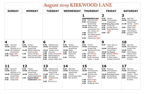 Kirkwood Calendar Of Events - Printable Calendars AT A GLANCE