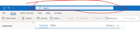Search Bar In Outlook Missing