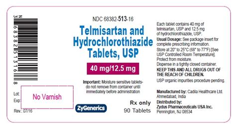 Telmisartan And Hydrochlorothiazide Tablet