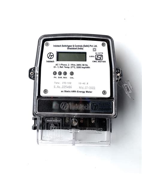 Indotech Electronic Energy Sub Meter Ac Single Phase Wire Static Kwh