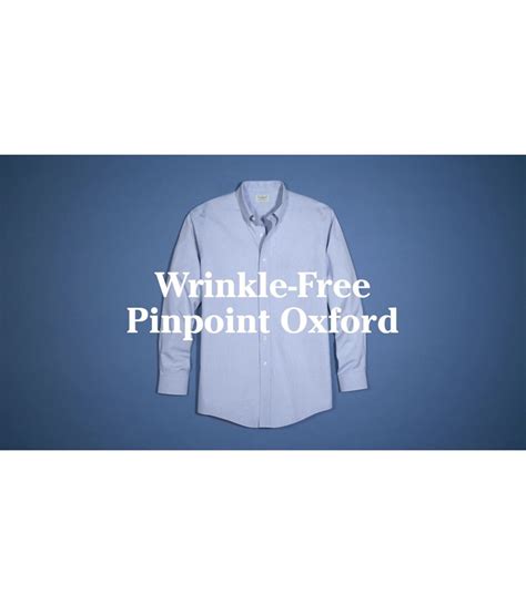 Men's Wrinkle-Free Pinpoint Oxford Cloth Shirt, Traditional Fit ...