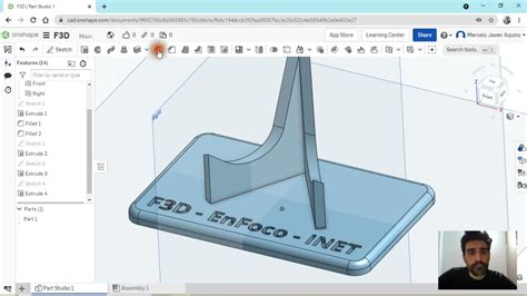 F3D Ejemplo Diseño 3D Paramétrico OnShape YouTube