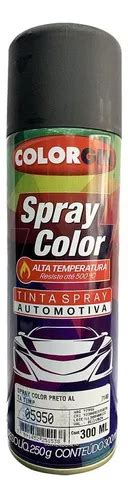 Tinta Spray Automotiva Preto Alta Temperatura Colorgin Ml