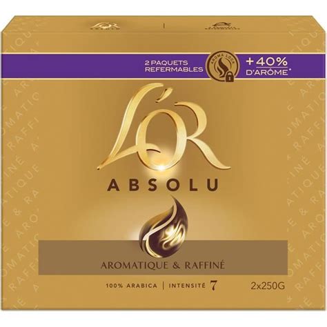 L OR Absolu Café Moulu 100 Arabica 2 x 250 g Cdiscount Au quotidien