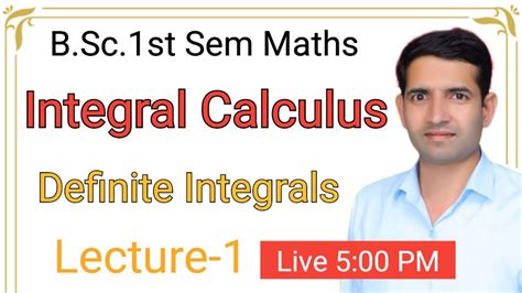 L Definite Integrals B Sc St Sem Maths Integral Calculus Jitendra