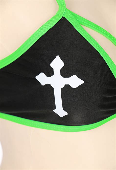 Sexy Cheeky Bikini Set Gothic Swimwear Punk Swimsuits For Sale