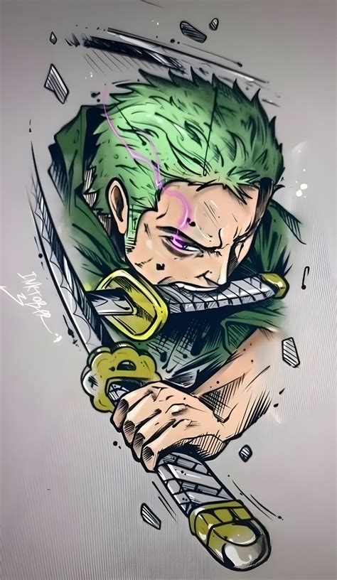 Zoro with tattoos | One piece tattoos zoro, Zoro tattoo design, One