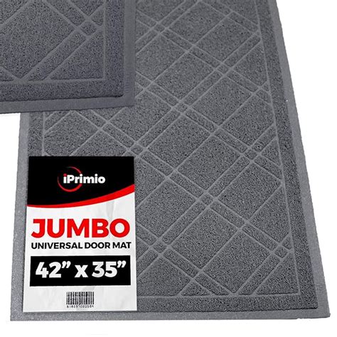 Sliptogrip Universal Gray Door Mat With Duraloop Jumbo 42x35