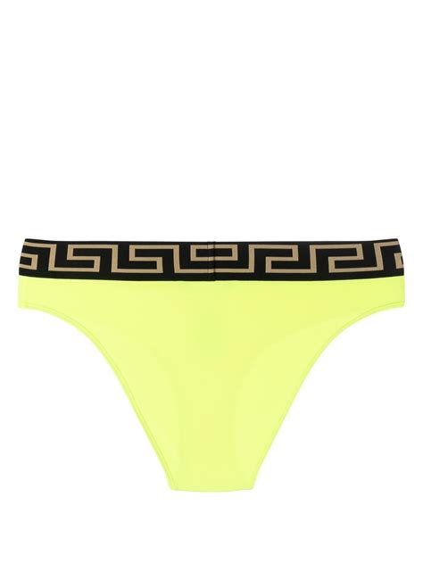 Versace La Greca Print Bikini Bottoms Farfetch