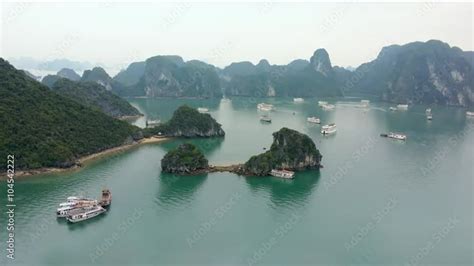 Halong Bay Vietnam 4K Aerial Video Background Stock Video | Adobe Stock