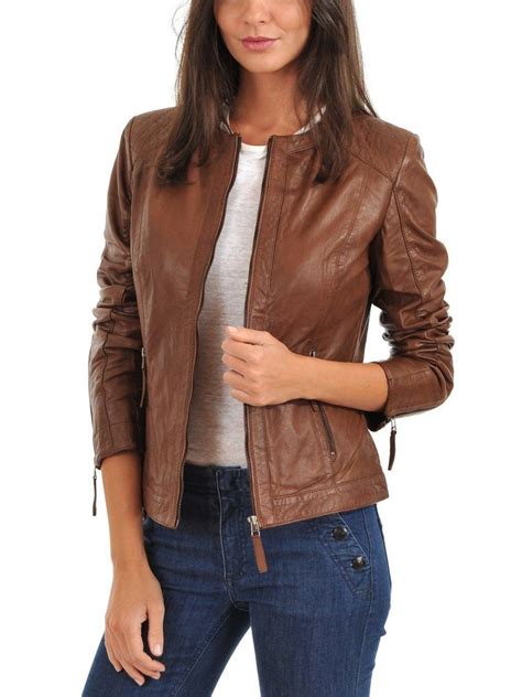 Womens Pure Leather Brown Jacket At Rs 3300 Ladies Leather Jackets