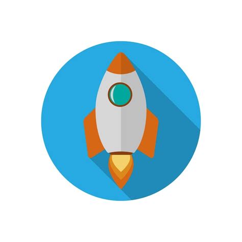 Premium Vector Vector Rocket Start Up Icon Rocket Flat Design