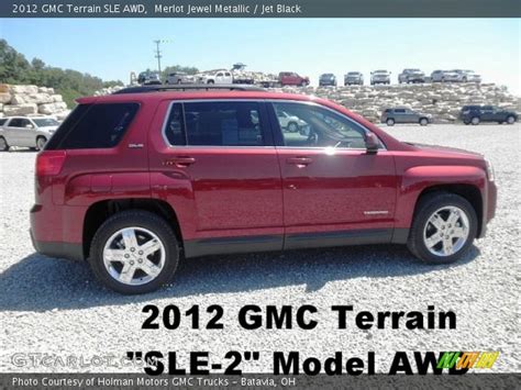 Merlot Jewel Metallic 2012 Gmc Terrain Sle Awd Jet Black Interior Vehicle