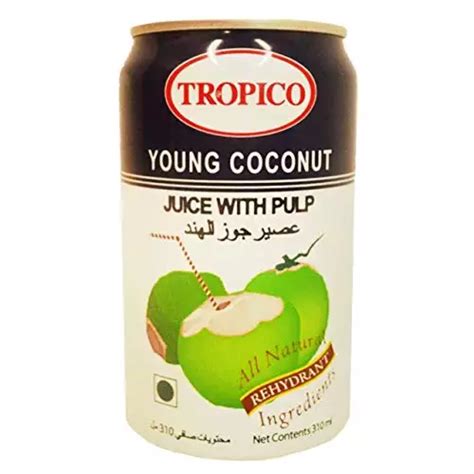 Tropico100 Coconut Water Pulp Can 310ml