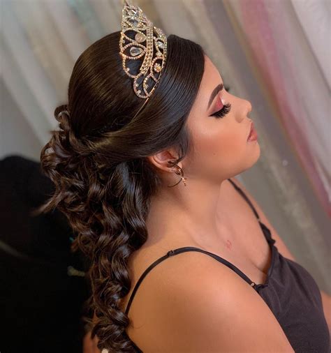 Half Up Half Down Quinceanera Hairstyles Cute Quinceañera Hairstyles