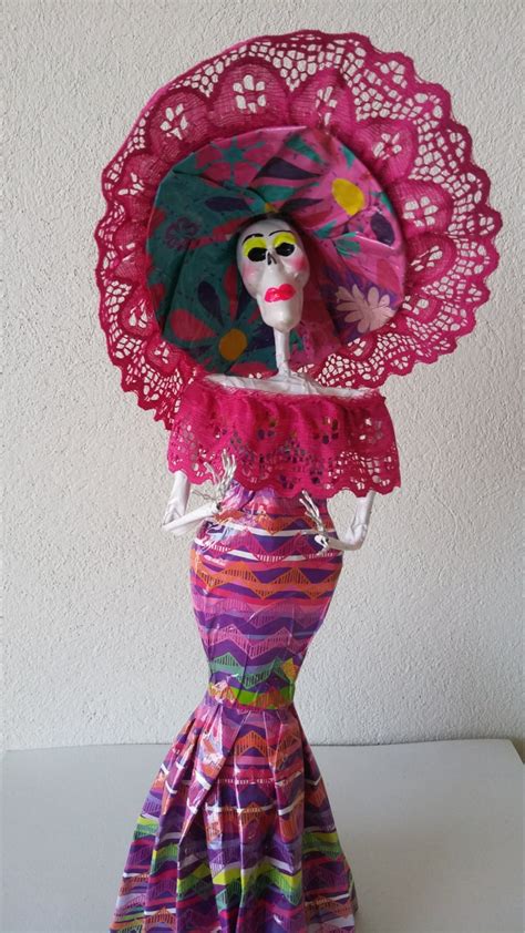 Day of the Dead Catrina doll Sugar skull by MXArtsCrafts on Etsy