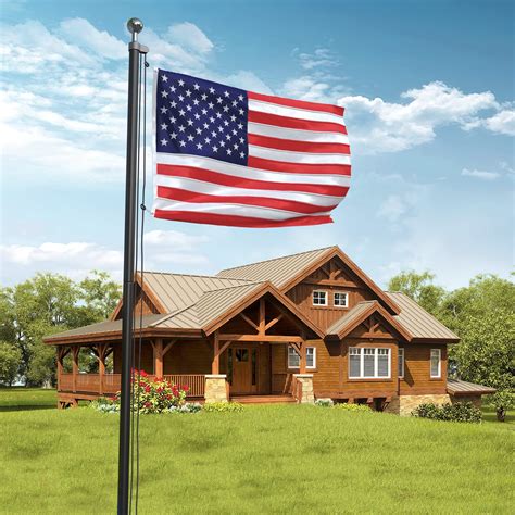 Snapklik Ft Heavy Duty Flag Pole Kit For Outside Tough Us Steel