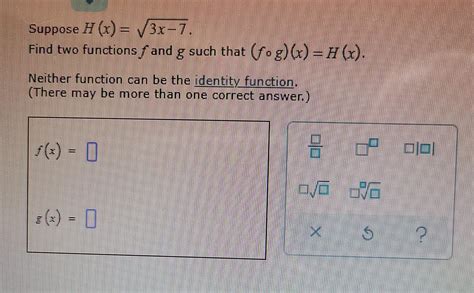 Solved Suppose H X X Find Two Functions F And G Such Chegg