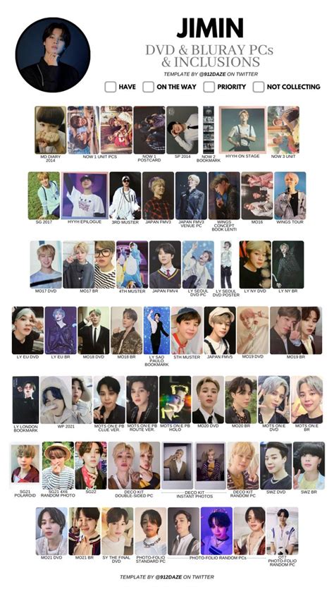 idei na temu jimin template  karta kartonki kei pop