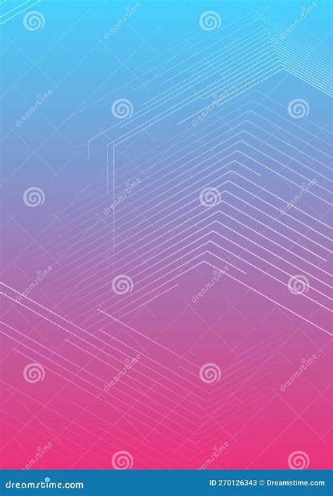 Blue Purple Minimal Lines Abstract Futuristic Tech Background Stock