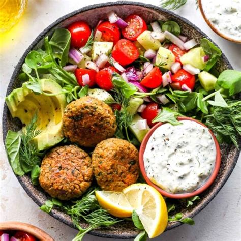 Falafel Bowls With Cashew Tzatziki Dishing Out Health