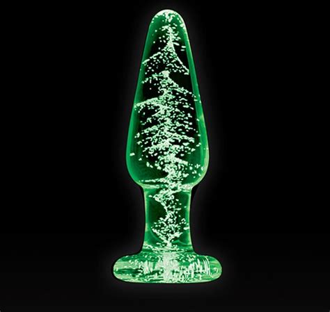 NS Novelties FireFly Glass Plug Medium Anal Toys Buttplugs Glow In