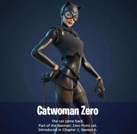 Batman X Fortnite Zero Point Comic Catwoman Zero Skin Leaked Fortnite Insider