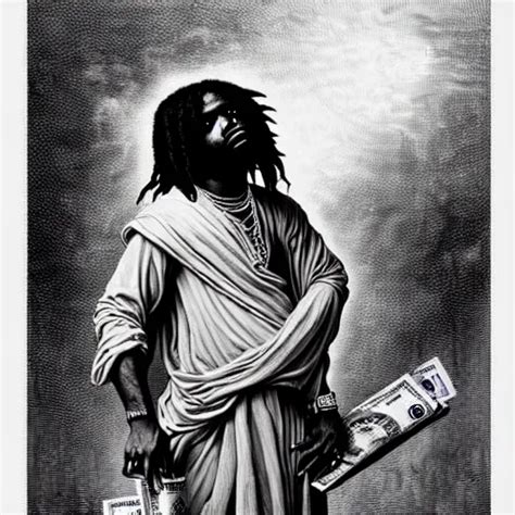 Highly Accurate Cheef Keef Rapper Holding Stacks Of Stable Diffusion