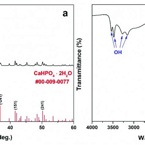 Xrd Pattern A And Ftir Spectrum B Of As Synthesized Precipitates