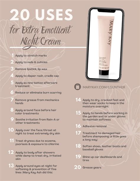 20 Uses For Mary Kay® Extra Emollient Night Cream Mary Kay Cosmetics