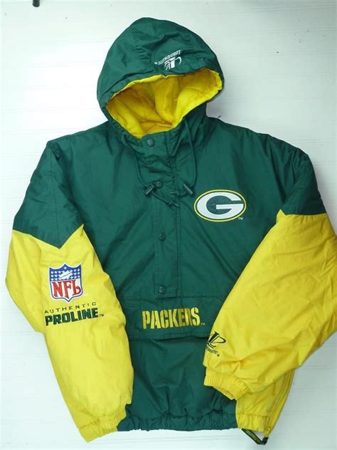 Warm Green Bay Packers Nfl Proline Authentic Jacket Logo Athletic Size