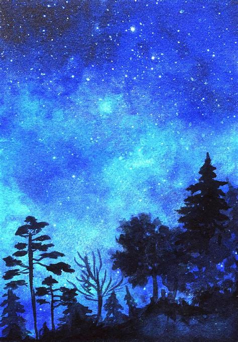 Milky Way Acrylic Painting F Night Sky Painting Sky Painting