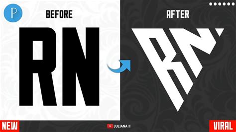 Cara Membuat Logo Monogram Inisial R N Tutorial Pixellab YouTube