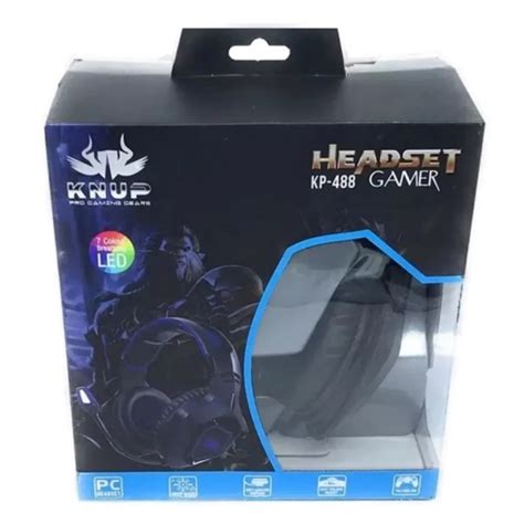 Fone De Ouvido Headset Gamer LED Microfone Super Bass Kp 488 Submarino