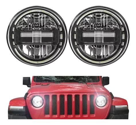 Faros Led Pulg Jeep Wrangler Jl Jt Ojo De Ngel